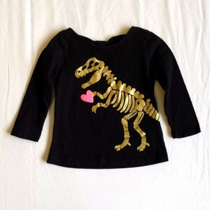 carter's dinosaur valentine graphic long sleeve shirt 9 months baby girl